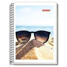 Caderno com Espiral 1/4 Capa Flexível PanAmericana com 48 Folhas Nature
