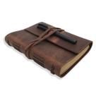 Caderno CoolLeathor POROMO Couro - 240 Páginas (13x18cm) - Marrom