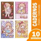 Caderno costurado 1/4 capa dura foroni doll 10x80fls