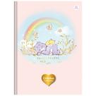 Caderno Costurado Brochura Capa Dura Ursinhos Carinhosos 160 folhas Animativa Material Escolar Fofo COR:SWEET DREAMS