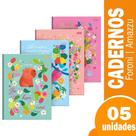 Caderno costurado universitario capa dura foroni amazzu 5x80fls
