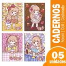 Caderno costurado universitario capa dura foroni doll 5x80fls