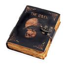 Caderno Cuero Leather Gothic Journal Magical Raven Skull
