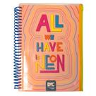 Caderno De 10 Materias 160f Laranja Color Bubble Dac
