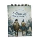 Caderno de Adesivos Bloco Sticker Book Temática de Ferias no INVERNO