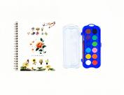 Caderno de Aquarela Conjunto Genérico de Pintura Floral 12 Cores