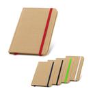 Caderno de Bolso com Capa Dura Tipo Moleskine - 160 Páginas Pautadas em Papel Reciclado