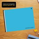 Caderno de Cartografia e Desenho Capa Lisa Azul Sem Pauta Escolar Desenho Arte Cartografia Capa Dura Papel Resistente