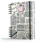 Caderno De Controle De Caixa Capa Dura Fluxo Diário Pig