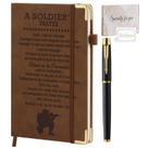 Caderno de Couro Militar Filten A5 com 200 Páginas e Caneta