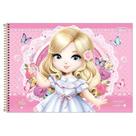 Caderno de Desenho e Cartografia Capa Dura Jolie 80 Folhas - Tilibra Papelaria Super Fofa Meninas Escolar