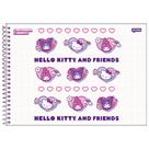 Caderno de Desenho e Cartografia Hello Kitty Besties Forever 80 folhas Jandaia Caderno Fofo Papelaria COR:CINZA