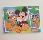 Caderno de desenho espiral mickey 80 folhas capa:mickey e plutus Caderno de desenho espiral mickey 80 folhas capa:mickey e plutus