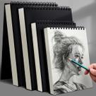 Caderno De Desenho Espiral Superior Com 30 Folhas, Livre De Ácido, Para Arte, Desenho, Pintura E Caderno De Desenho Espiral Superior Com 30 Folhas, Livre De Ácido, Para Arte, Desenho, Pintura E