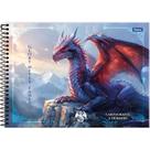 Caderno de Desenho Universitário Drakos 80 Folhas Capa Dura Pacote com 5