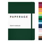 Caderno de diário PAPERAGE em branco verde escuro 160p 14x21cm