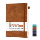 Caderno de diário Soomeet 200 páginas, couro A5, capa dura, marrom Caderno de diário Soomeet 200 páginas, couro A5, capa dura, marrom