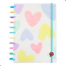 Caderno de Disco Pop Decor Coração com Capas Decoradas 100fls