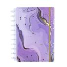 Caderno de discos gran lilas m - 9 discos-80 folhas-diskô