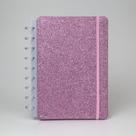 Caderno de discos shine rosa m- 9 discos- 80 folhas -disko