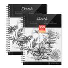 Caderno de Esboços AGPTEK (2 Pacotes) - 9x12" - 100 Folhas (100g) Caderno de Esboços AGPTEK (2 Pacotes) - 9x12" - 100 Folhas (100g)
