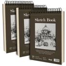 Caderno de Esboços Fuxi (9x12cm) - Espiral, 100 Folhas - Pacote com 3 Caderno de Esboços Fuxi (9x12cm) - Espiral, 100 Folhas - Pacote com 3