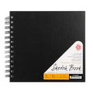 Caderno de esboços Pentalic 7x7 cm, encadernado com fio duplo, 80 folhas, preto