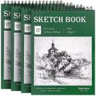 Caderno de Esboços SKECHERIA 9x12" - 100 Folhas (Pacote com 4) - Papel Pesado