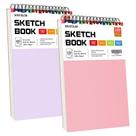 Caderno de esboços Soucolor 9x12, pacote com 2 e 100 folhas para todas as idades