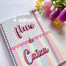 Caderno de Fluxo de Caixa Colorido 80fl Capa Dura em Espiral Caderno de Fluxo de Caixa Colorido 80fl Capa Dura em Espiral