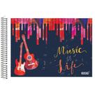 Caderno de Música Espiral 1/4 Music is Life 40F-São Domingos