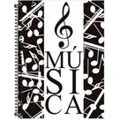 Caderno de música universitário Romitec 70 folhas teoria e pautadas