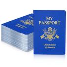 Caderno de passaporte falso azul XIISVINT, 100 peças, 14 x 10 cm Caderno de passaporte falso azul XIISVINT, 100 peças, 14 x 10 cm