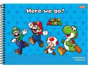 Caderno Desenho 80 Folhas Super Mario Foroni 60945 Caderno Desenho 80 Folhas Super Mario Foroni 60945