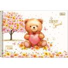 Caderno Desenho 80Fls Capa Dura Espiral Love Bears - Tilibra