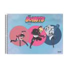 Caderno desenho espiral capa dura 60 folhas Boruto São Domingos