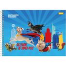 Caderno Desenho Universitário Capa Dura Super PETS 80 Folhas Pacote com 05