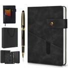 Caderno Diário A5 Preto - Forrado em Couro - 100 Páginas