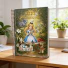 Caderno Diário Alice País das Maravilhas Pautado Capa Dura Luxo A5