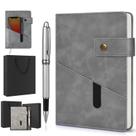 Caderno Diário Couro Cinza A5 - 100 Páginas