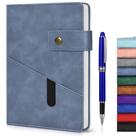 Caderno Diário de Couro Azul A5 - 200 Páginas Caderno Diário de Couro Azul A5 - 200 Páginas