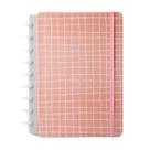 Caderno Disco Pink Quadriculado Rosa Personalizável Tam G Caderno Disco Pink Quadriculado Rosa Personalizável Tam G