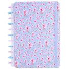 Caderno Disko Cerejeira Grande G Capa Dura Disco Reposicionável Floral