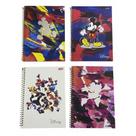 Caderno Disney Mickey 1 Matéria Jandaia Com Adesivos e Folha Bolso