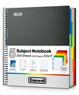 Caderno Dunwell 5-Subject College Ruled 21,6 x 27,9 cm 400p
