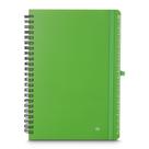Caderno Ecológico Verde com Suporte para Caneta e 70 Folhas Pautadas Ideal Para Você!