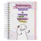 Caderno enfermagem A5 com 100 paginas profissões Flork - DedicArte Artesanato