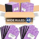 Caderno EPI Marble de capa dura 24,7 x 19 cm, 200 páginas, roxo