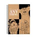 Caderno Escolar 1 Matéria 80Fls Pixar Com Adesivos Capa Dura