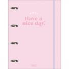 Caderno Escolar Argolado Cartonado Elastico Happy 80 Fls